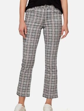 Sanctuary Connector Kick Crop Pants Sz 30 Like New Plaid